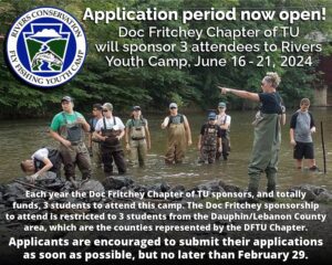 Read more about the article Rivers Conservation and Fly Fishing Youth Camp Early Registration Deadline is December 31, 2023